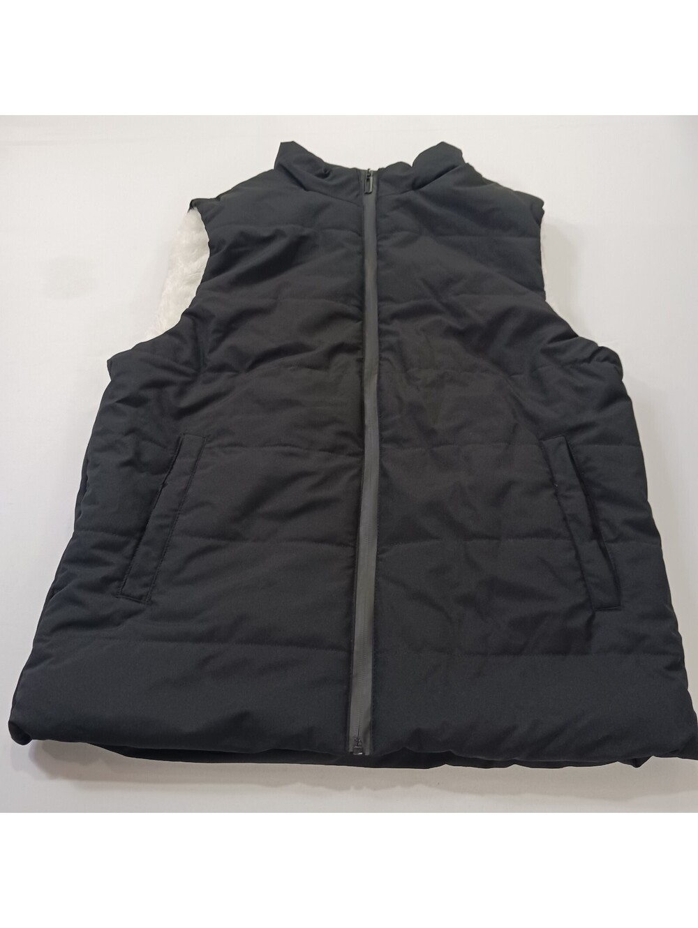 Manfinity Men's Blue Full Zip Puffer Sleeveless Vest Pockets Size Large